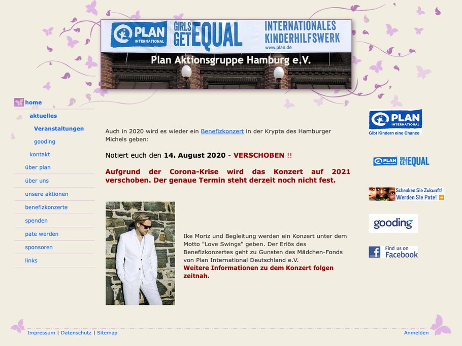 Plan International Deutschland e.V. Ike Moriz St Michaelis Crypta Konzert 14.8.2020 Benefiez